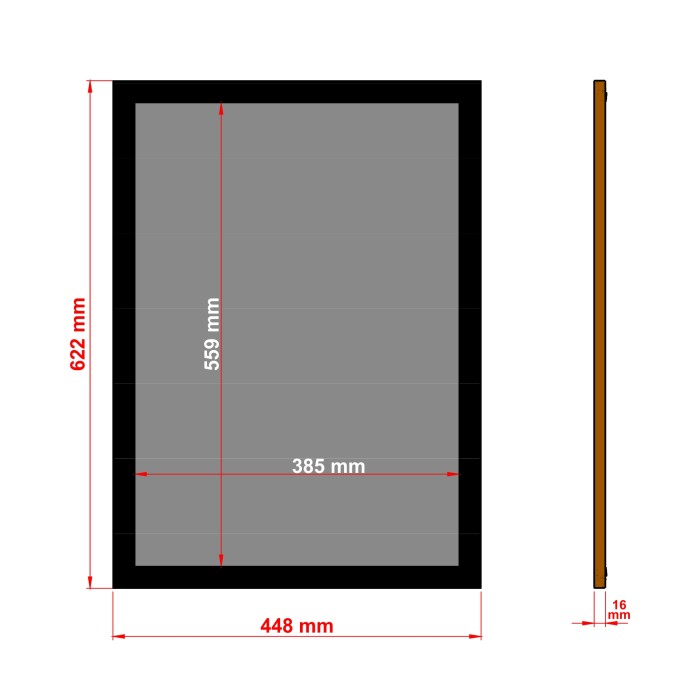 Cornice luminosa a Led magnetica A3