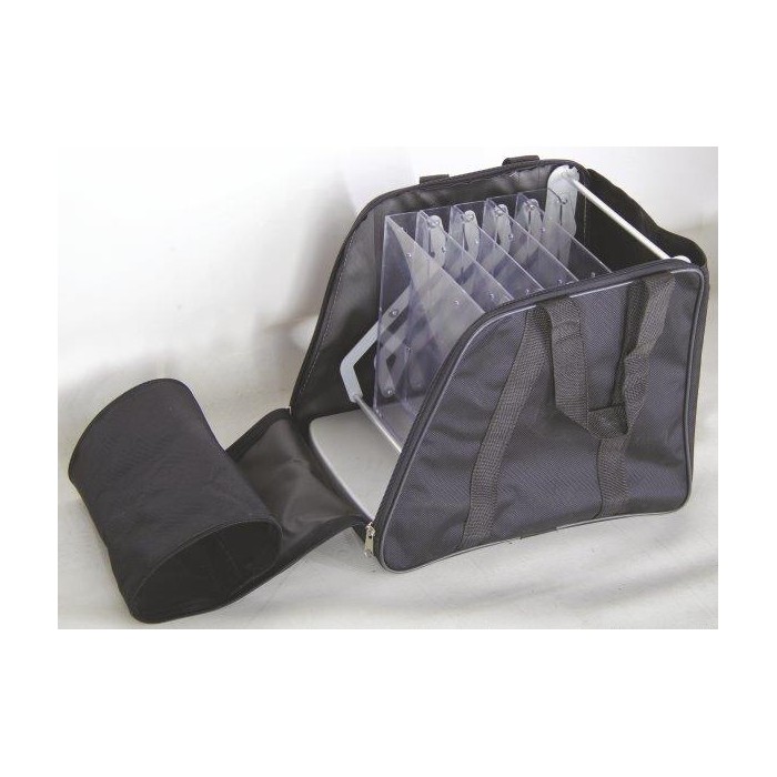 Porta depliant richiudibile con 5 tasche A4