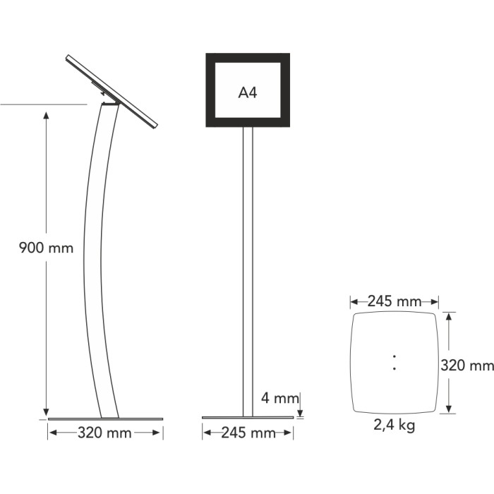 Leggio Luminoso Led A4 bordo magnetico