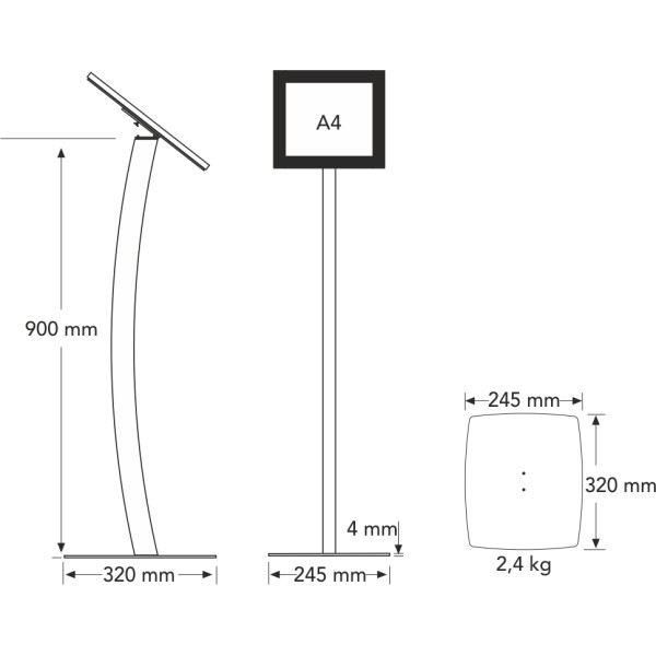 Leggio Luminoso Led A4 bordo magnetico