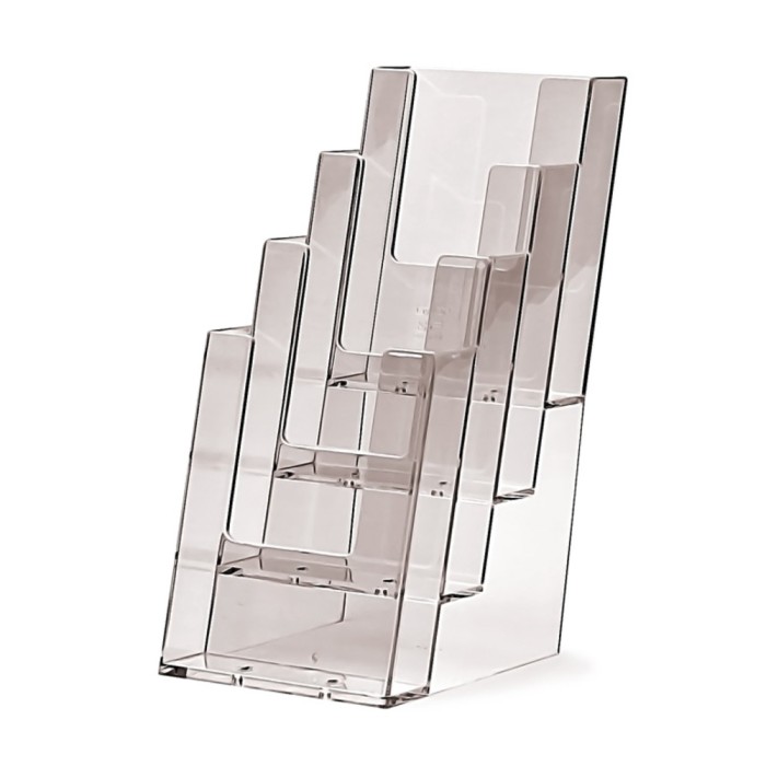 Porta-depliant da banco con 4 tasche A5