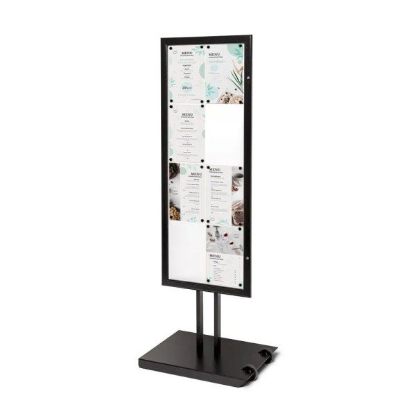 Bacheca per menu con ruote