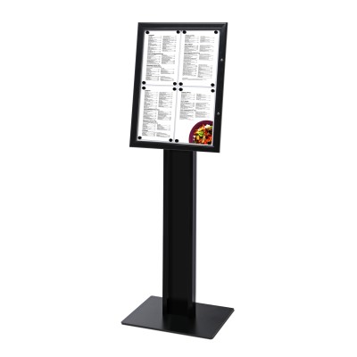 Bacheca nera porta-menu da terra