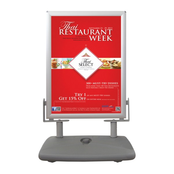 Espositore antivento porta poster 70x100 cm bifacciale