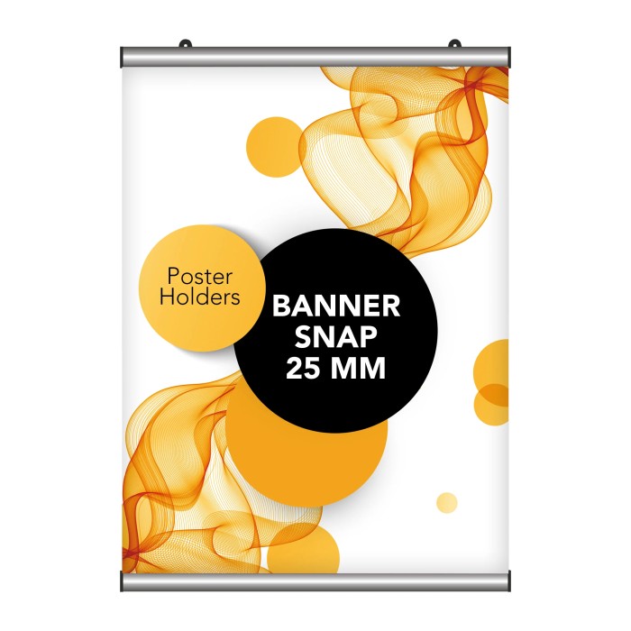 Profili porta poster da parete Banner Snap 140 cm