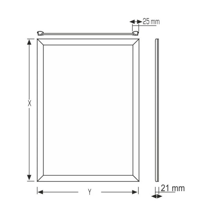 Cornice retroilluminata a led A2