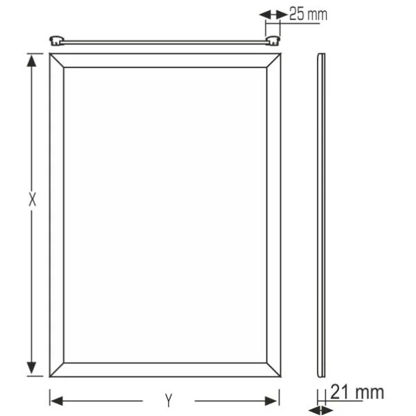 Cornice retroilluminata a led A2