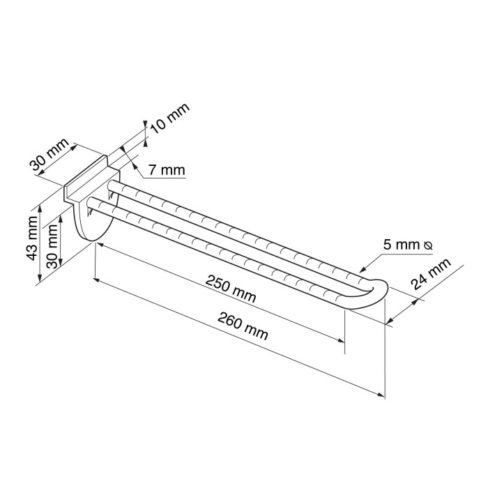 50 pz ganci plastica doppi per pannelli dogati...