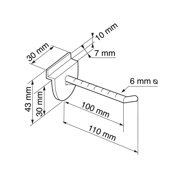 50 pz ganci plastica singoli per pannelli...