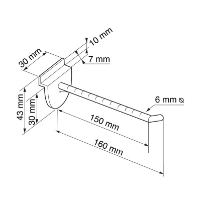 50 pz ganci plastica singoli per pannelli dogati... 2