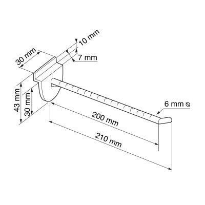 50 pz ganci plastica singoli per pannelli dogati... 2