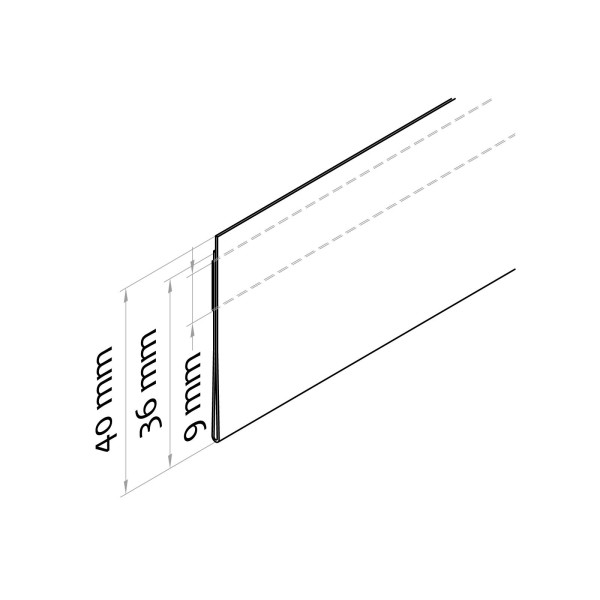 10 profili porta prezzi adesivi 133x3,8 cm