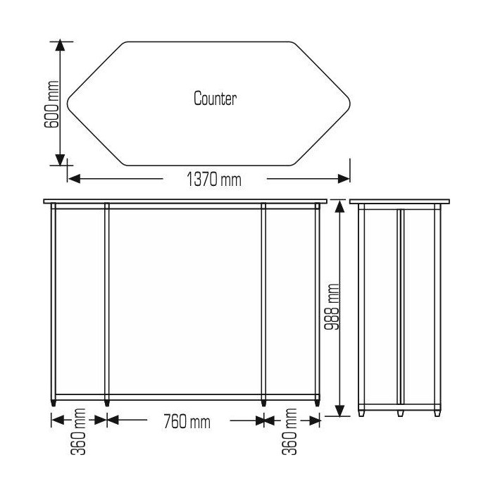 Desk promozionale Hexagonal