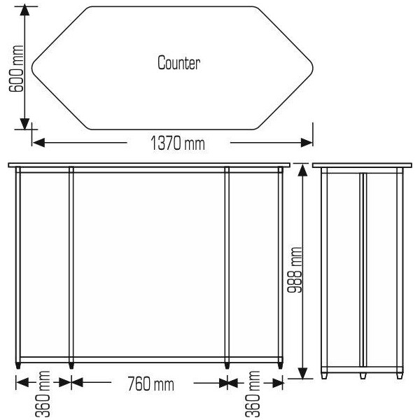 Desk promozionale Hexagonal